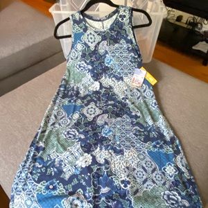 NWT - Sherpa Print Dress in Blue